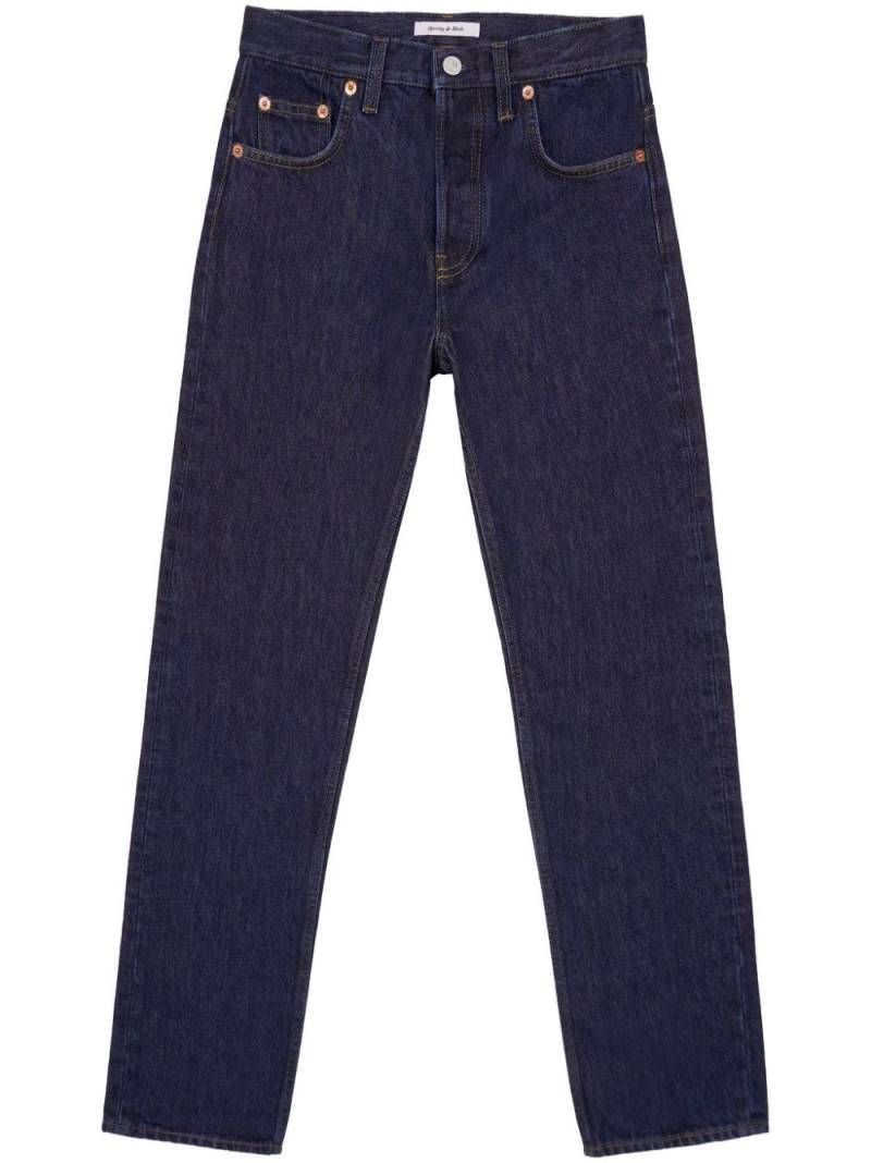 Sporty & Rich straight-leg cotton jeans - Blue von Sporty & Rich
