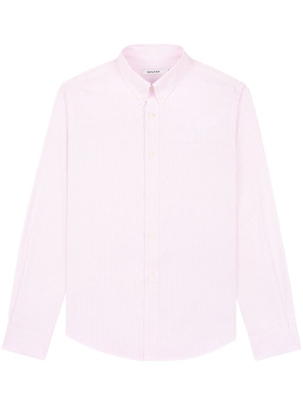Sporty & Rich striped button-up shirt - Pink von Sporty & Rich