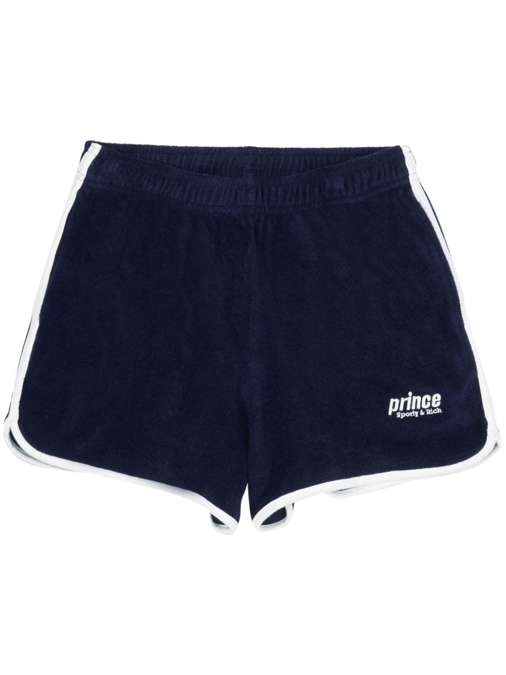 Sporty & Rich x Prince logo-embroidered cotton shorts - Blue von Sporty & Rich