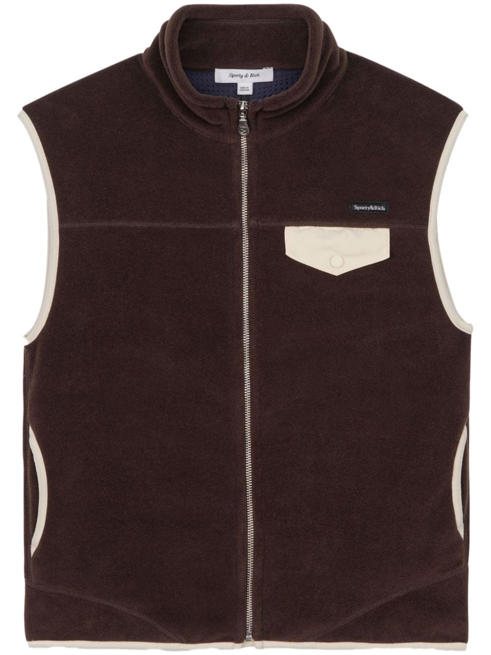 Sporty & Rich zipped polar vest - Brown von Sporty & Rich