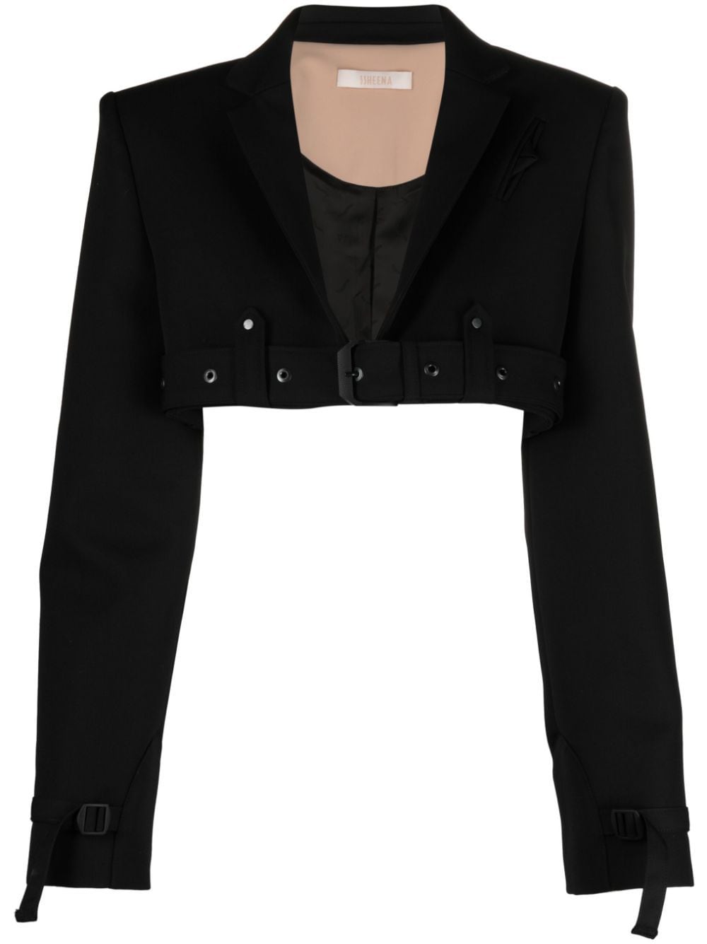 Ssheena buckle-fastening cropped blazer - Black von Ssheena