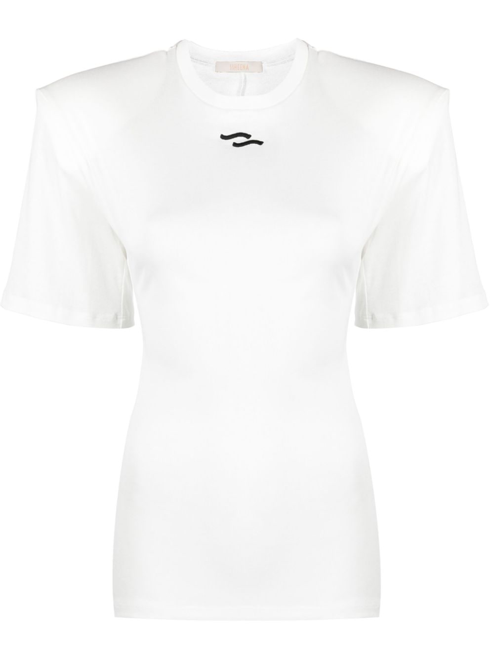 Ssheena logo-embroidered cotton T-shirt - White von Ssheena