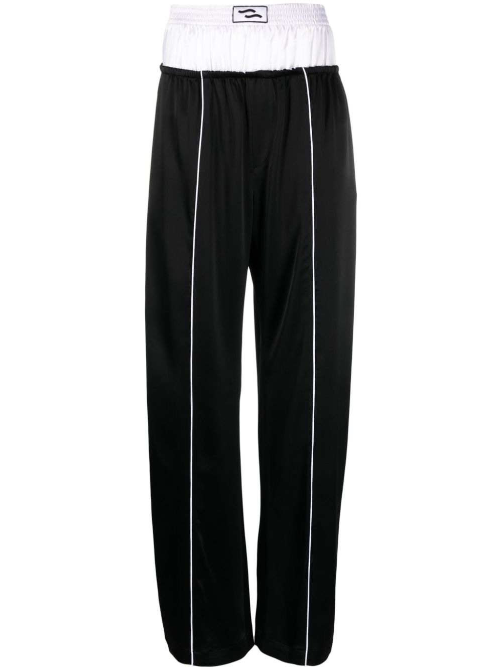 Ssheena logo-patch layered track pants - Black von Ssheena