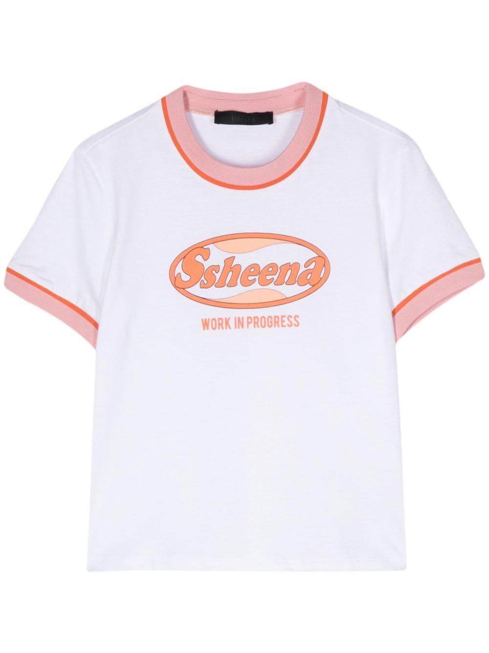 Ssheena logo-print cotton T-shirt - White von Ssheena