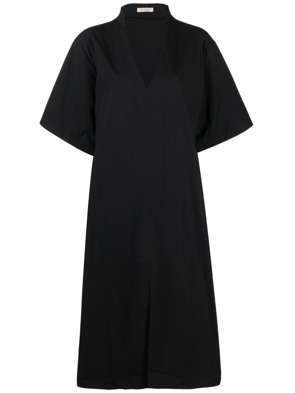 St. Agni V-neck short-sleeved shirtdress - Black von St. Agni