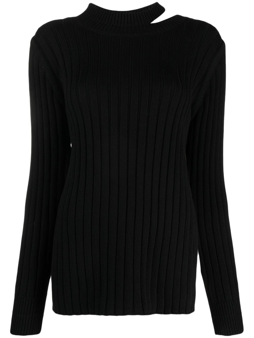 St. Agni cut-out ribbed-knit jumper - Black von St. Agni