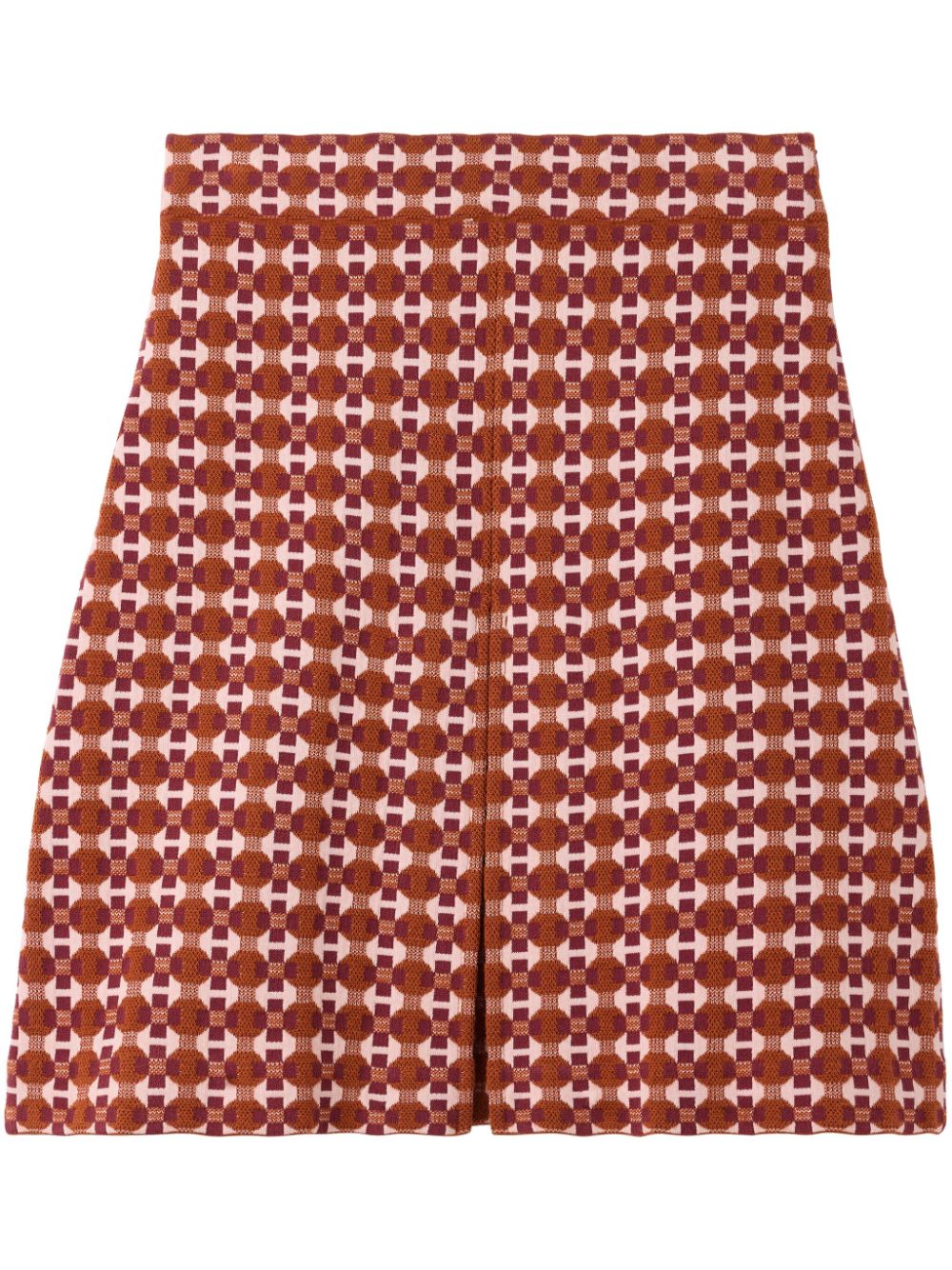 St. John geometric-jacquard knitted miniskirt - Orange von St. John