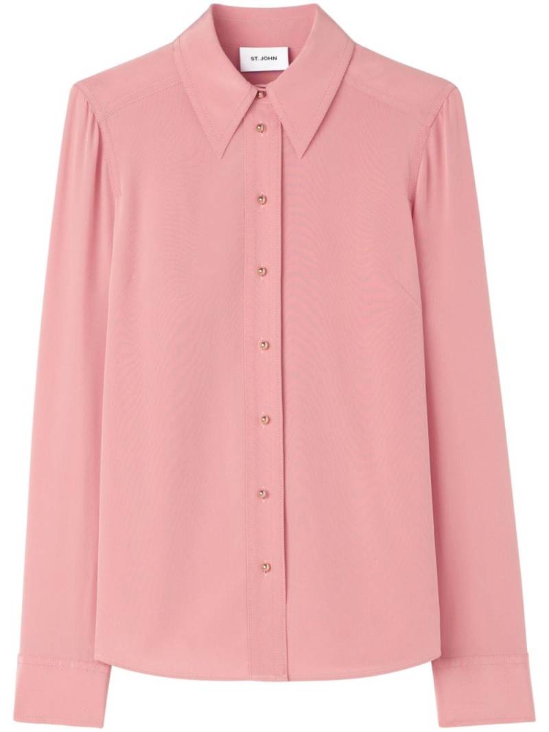 St. John long-sleeve silk shirt - Pink von St. John