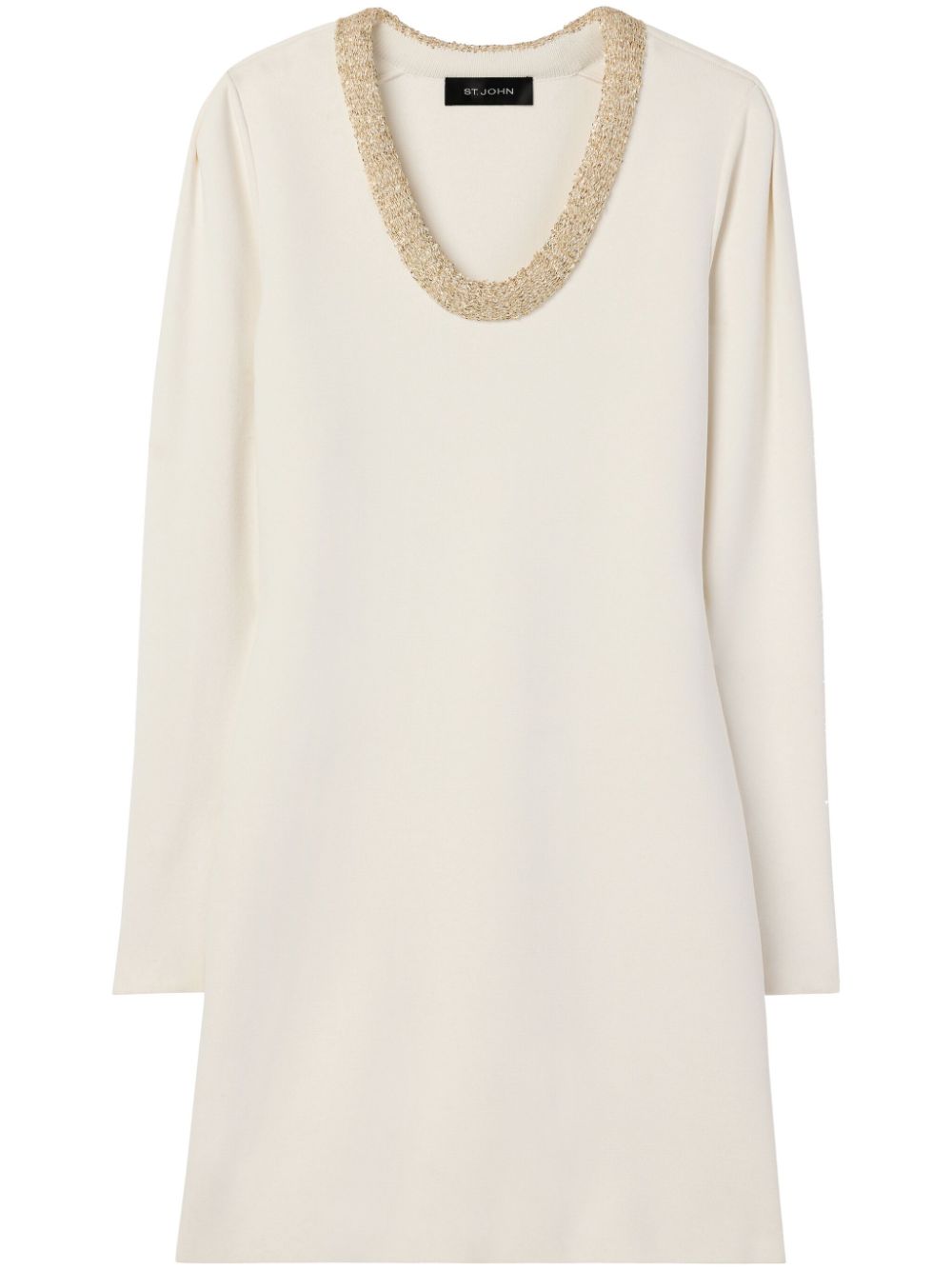 St. John sequin-embellished stretch-knit minidress - White von St. John