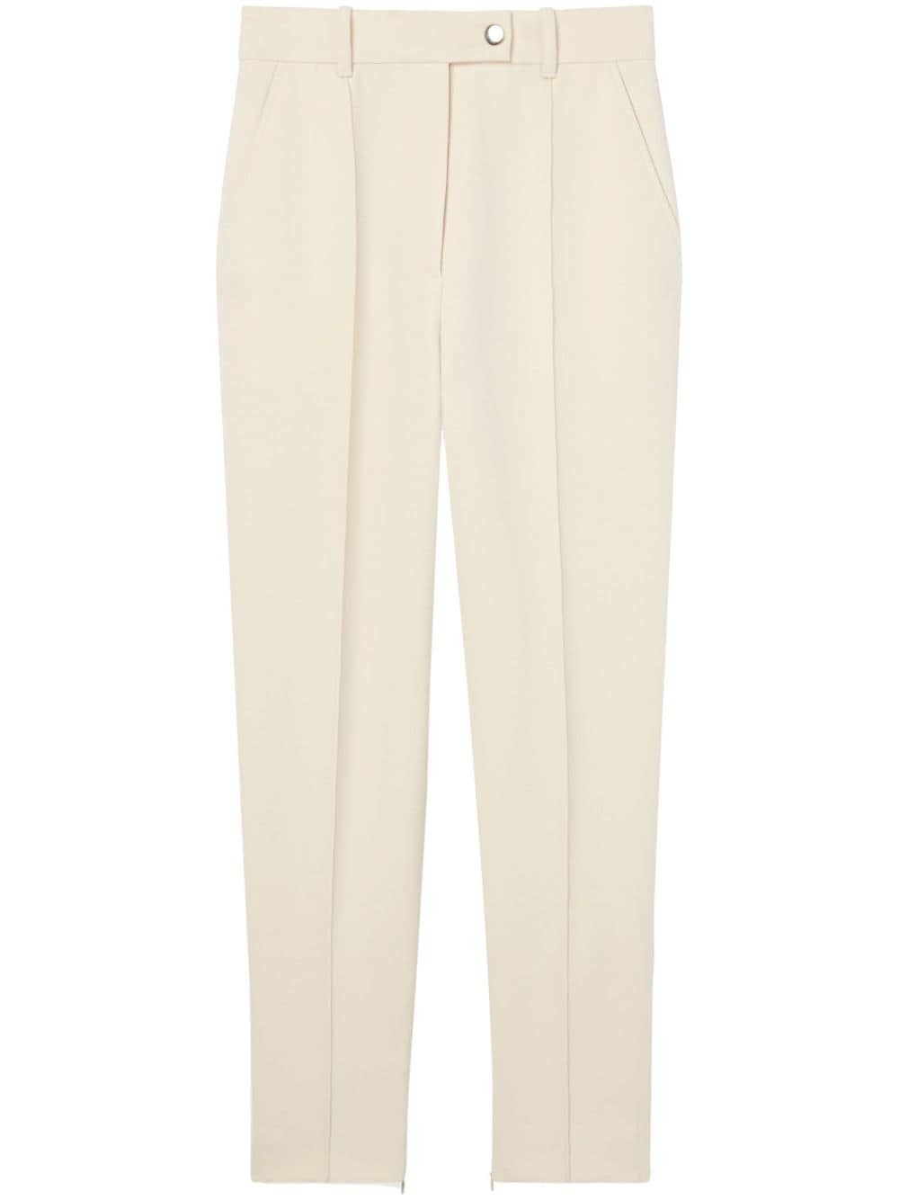 St. John stretch-cady tapered trousers - Neutrals von St. John