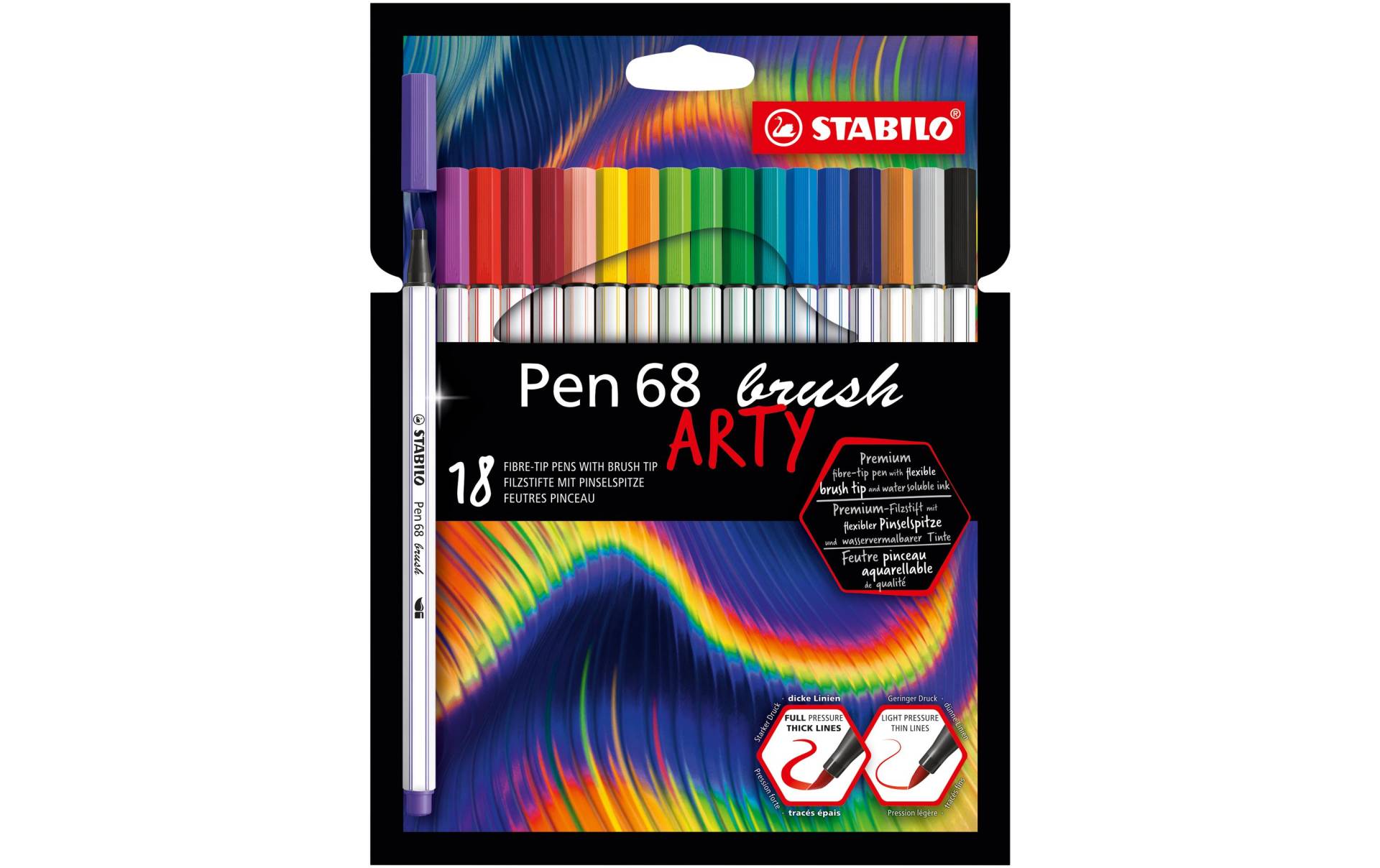 STABILO Faserstift »Pen68 ARTY 18 St« von Stabilo