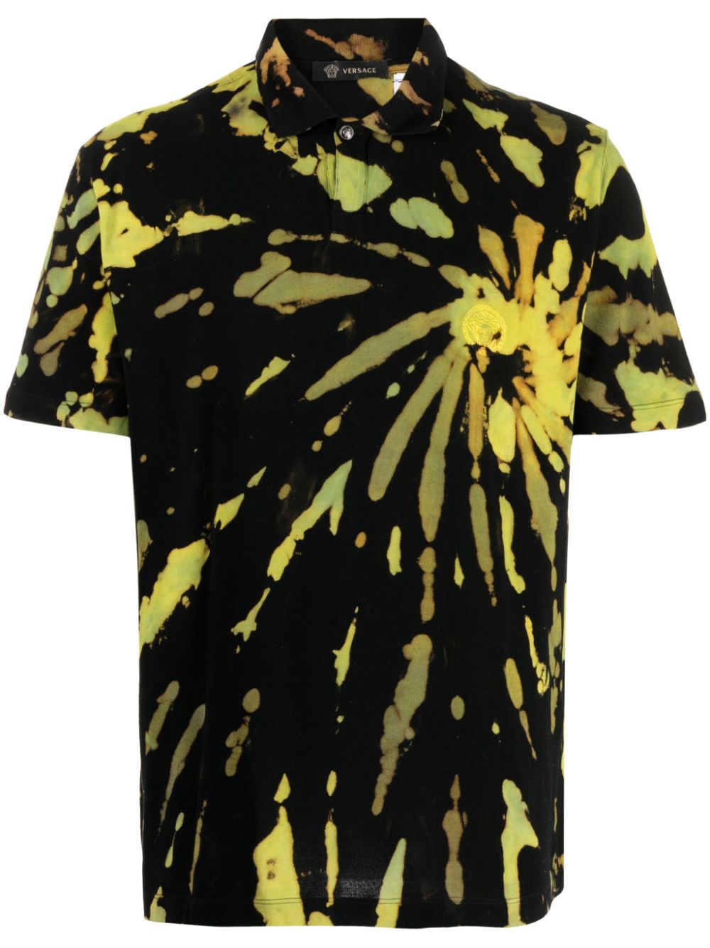 Stain Shade Medusa Head tie-dye polo shirt - Black von Stain Shade