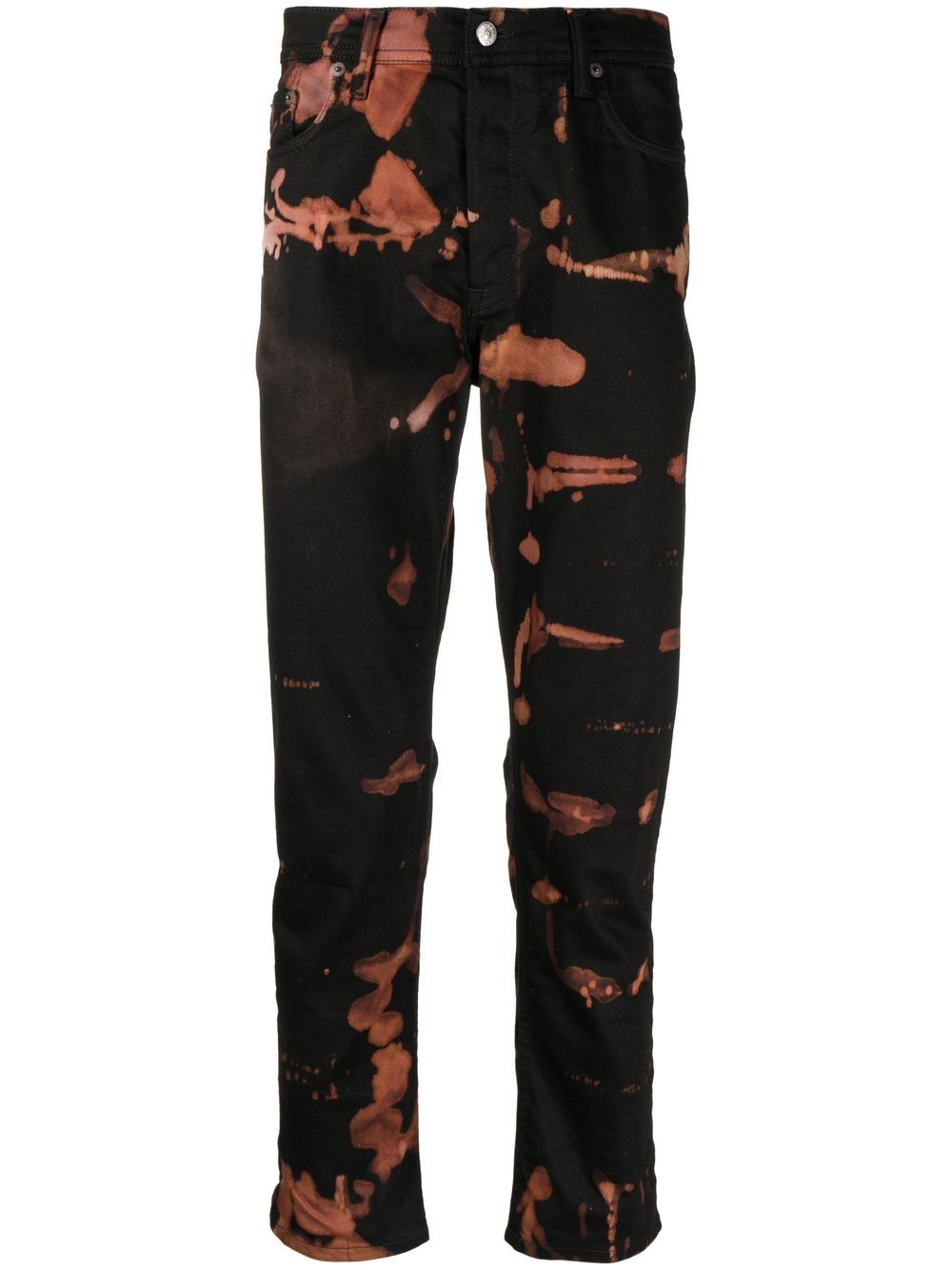 Stain Shade bleached-effect straight-leg jeans - Black von Stain Shade