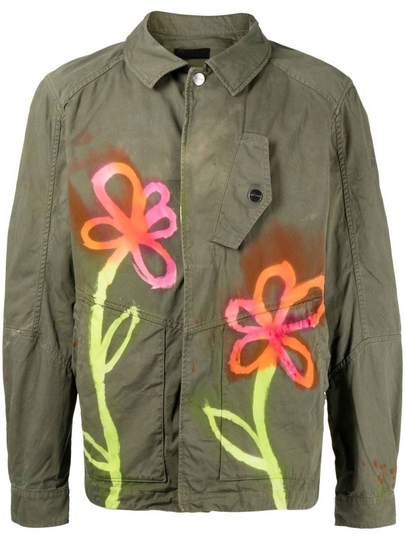 Stain Shade floral button-down jacket - Green von Stain Shade