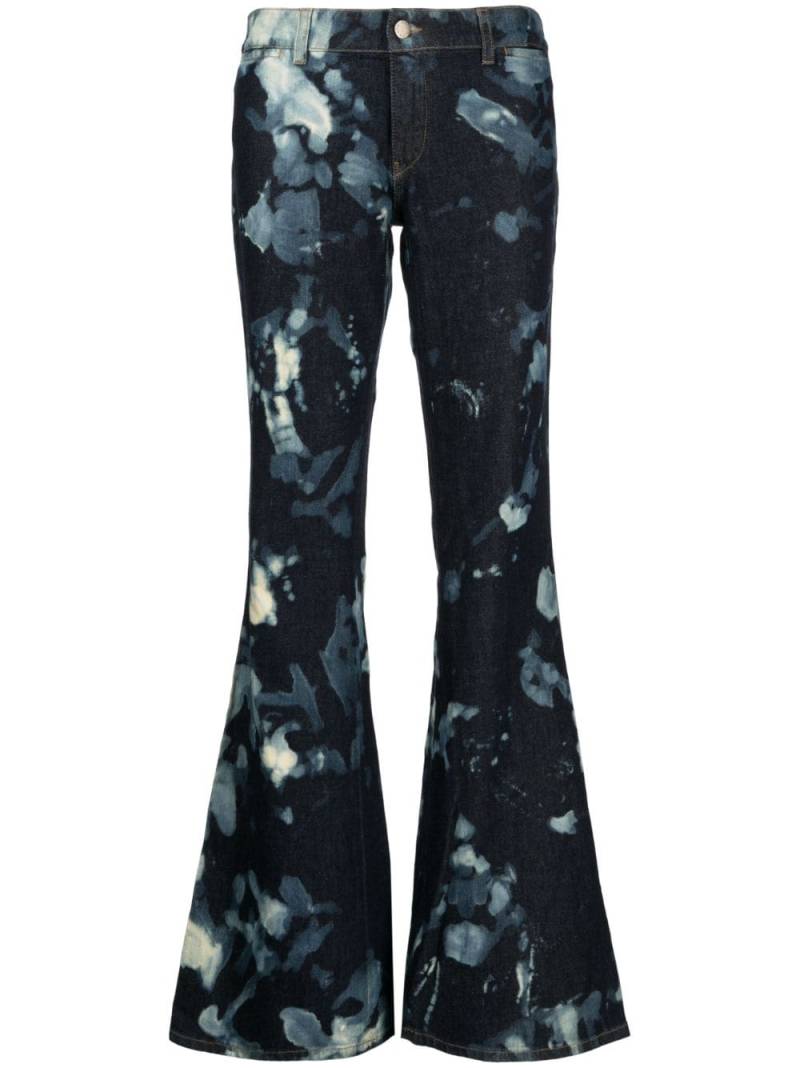 Stain Shade tie-dye flared trousers - Blue von Stain Shade