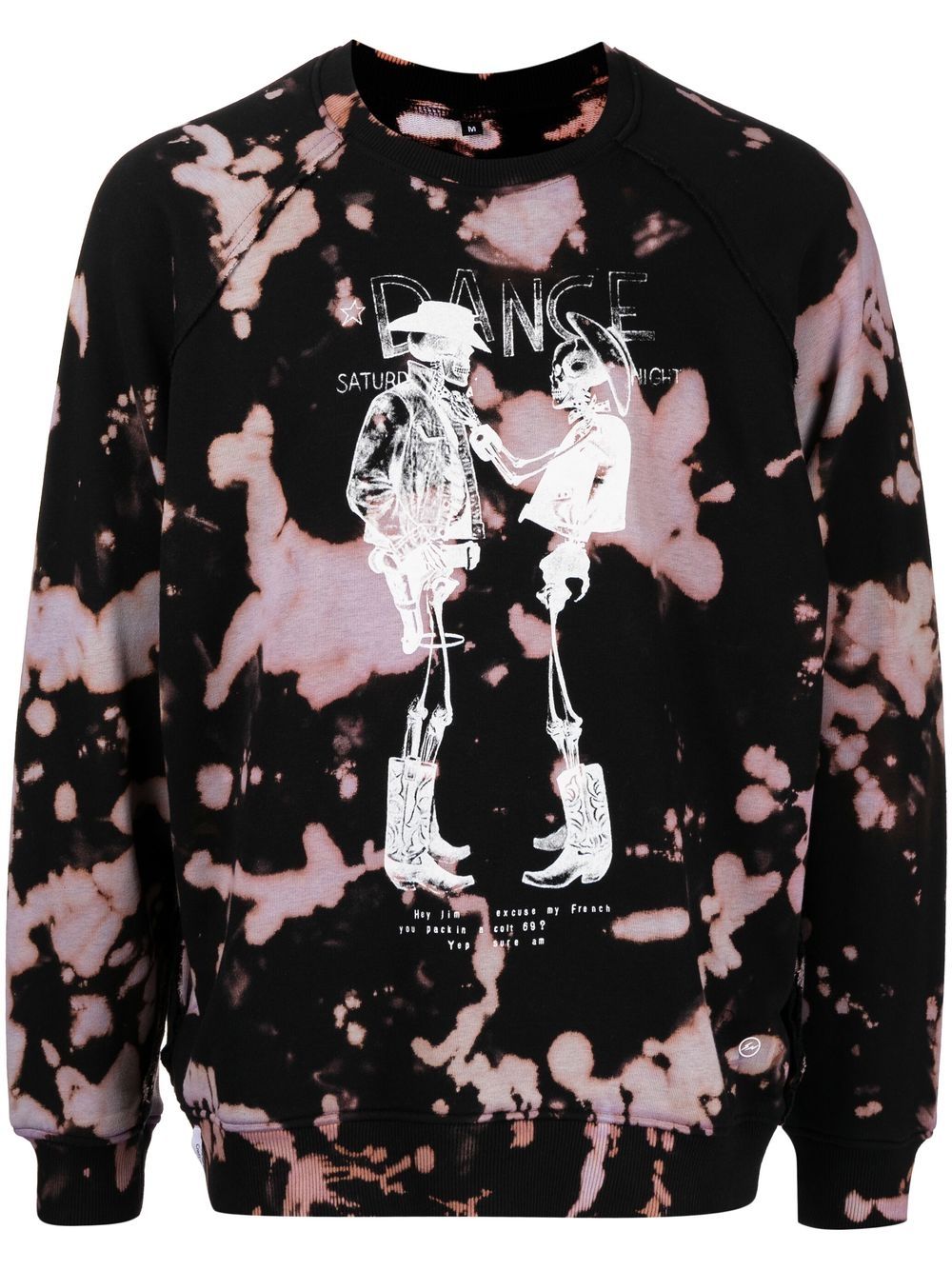 Stain Shade x Hiroshi Fujiwara skeleton-print sweatshirt - Black von Stain Shade