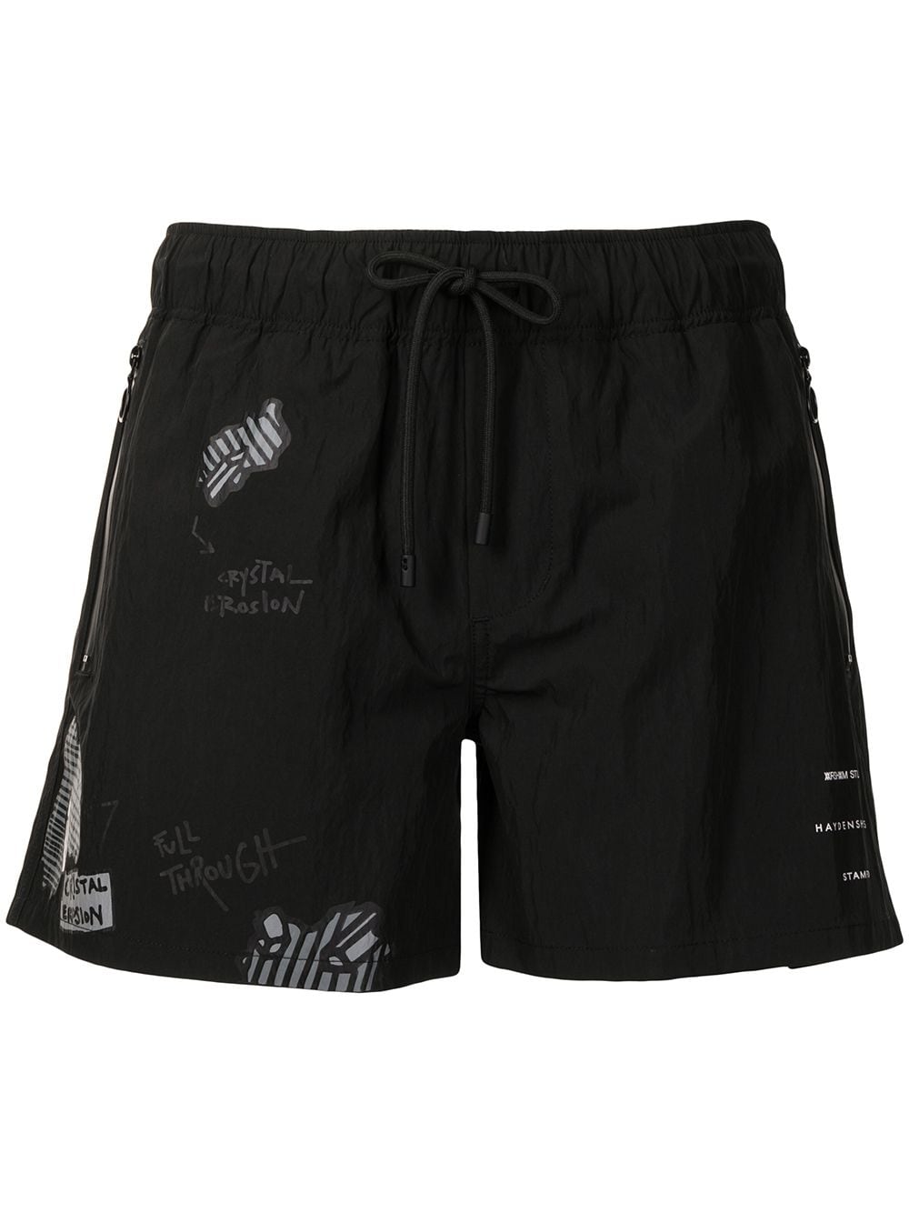 Stampd Eroded swim shorts - Black