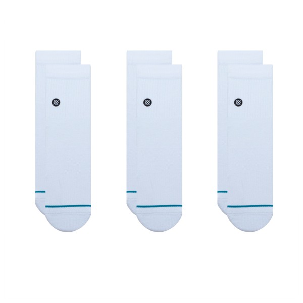 Stance - Icon Quarter 3 Pack - Multifunktionssocken Gr L;M;S grau;schwarz von Stance