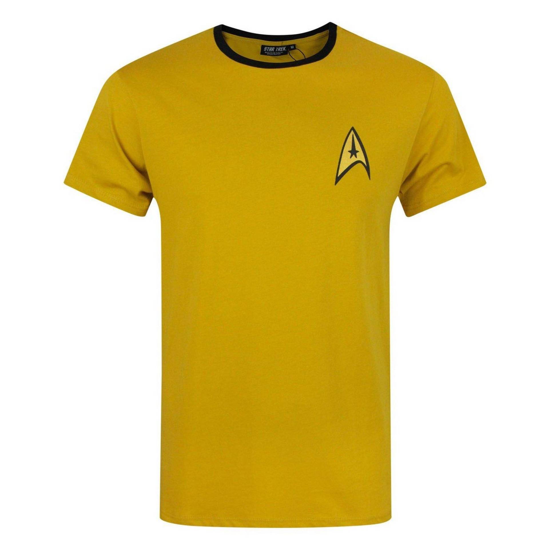 Offizielles Command Uniform Tshirt Herren Gelb M von Star Trek