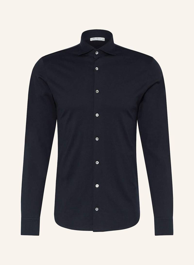 Stefan Brandt Jerseyhemd Otis Slim Fit blau von Stefan Brandt