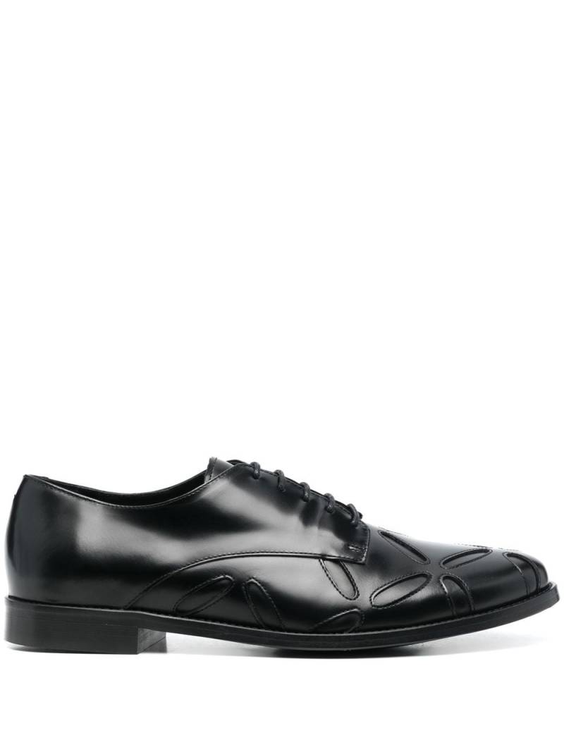 Stefan Cooke Slashed Jazz Derby shoes - Black von Stefan Cooke