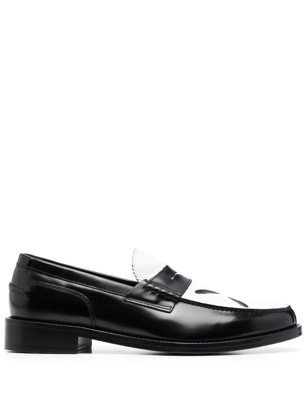 Stefan Cooke Slashed leather loafers - Black von Stefan Cooke