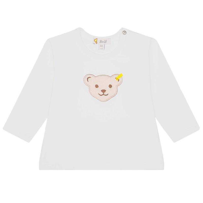 Longsleeve Bequem Sitzend Unisex Weiss 74 von Steiff