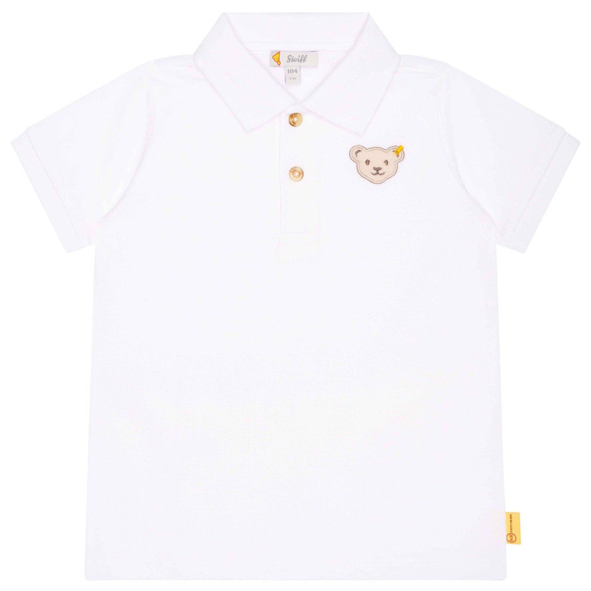 Poloshirt Bequem Sitzend Mädchen Weiss 128 von Steiff