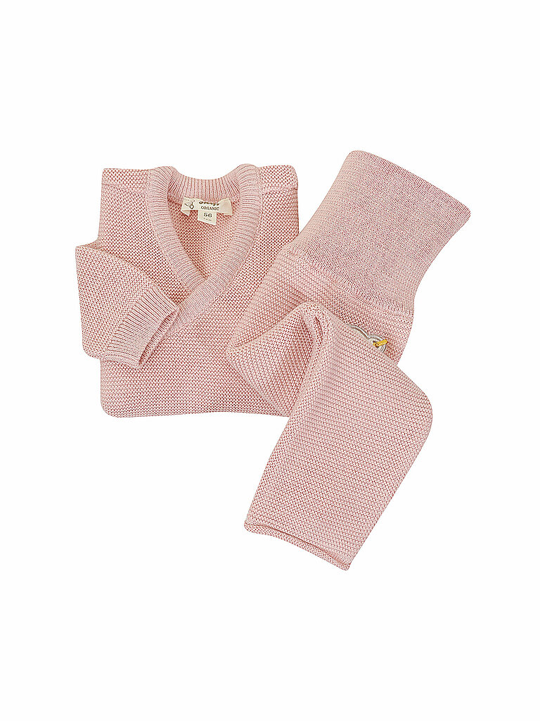 STEIFF Baby Set Strickjacke und Strickhose 2 teilig rosa | 86 von Steiff