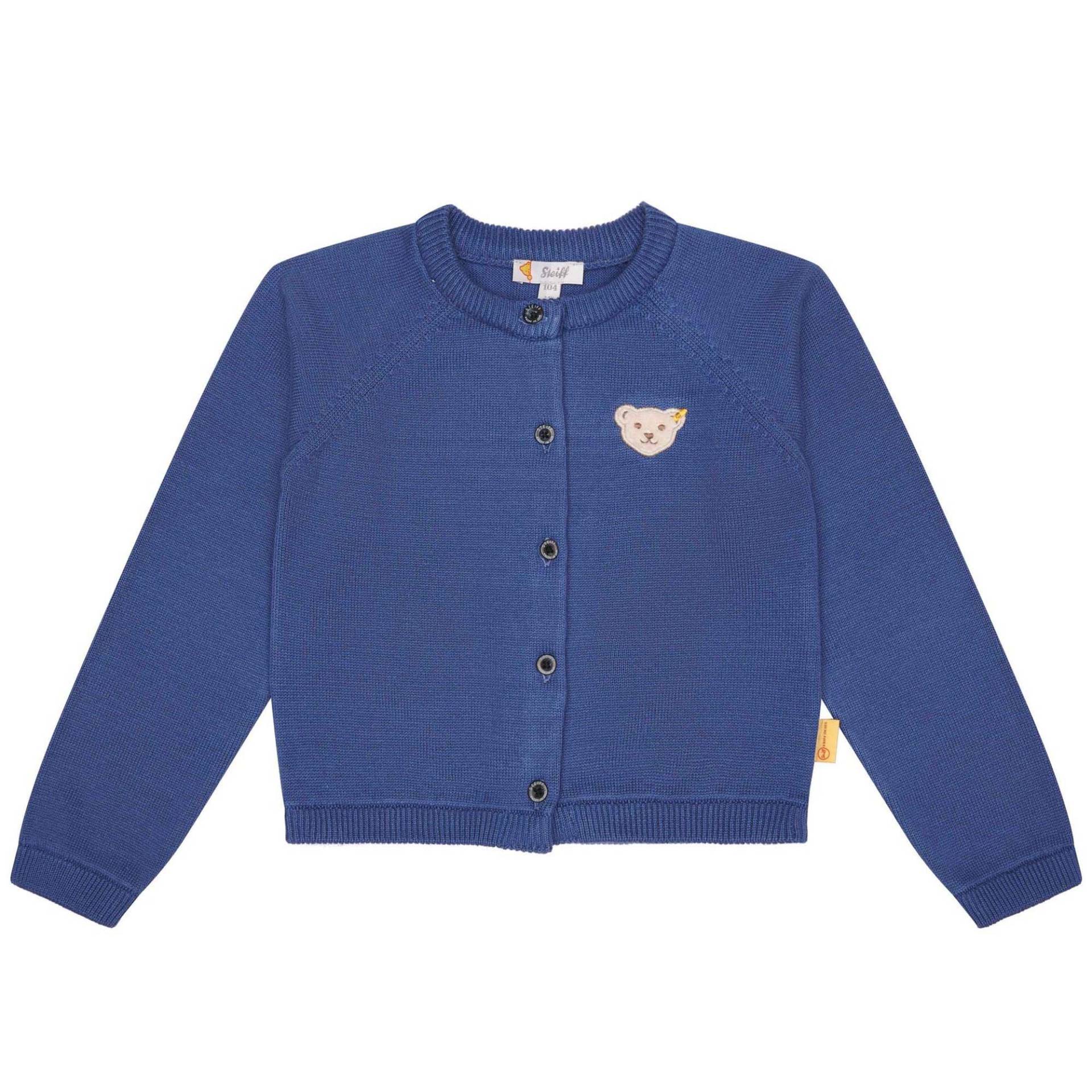 Strickjacke Bequem Sitzend Jungen Blau 104 von Steiff