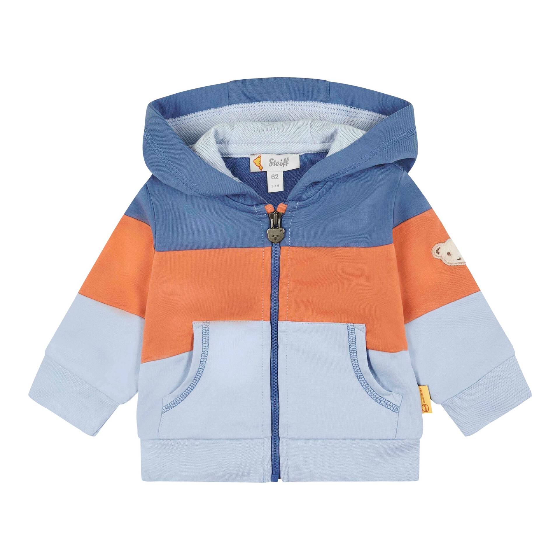 Sweatjacke mit Kapuze Colorblock von Steiff