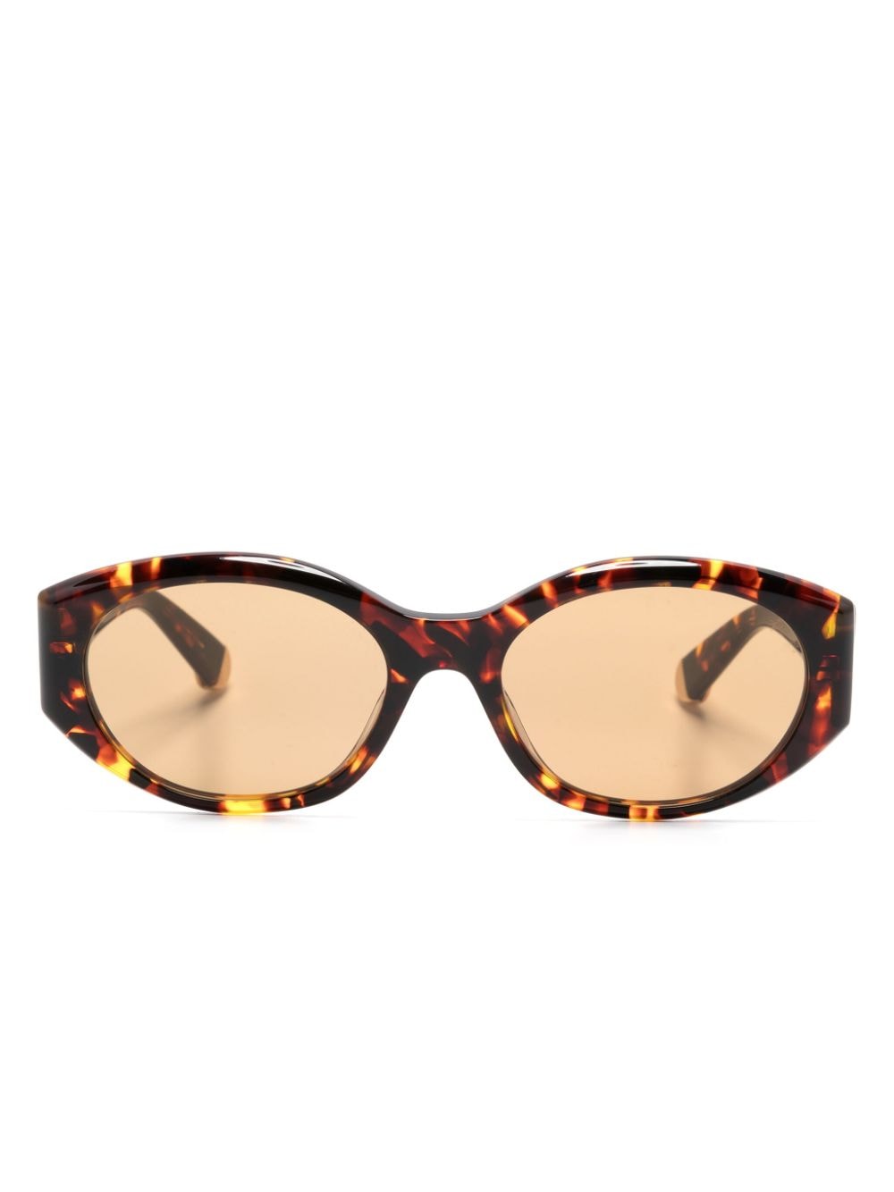 Stella McCartney Eyewear tortoiseshell-effect oval sunglasses - Brown von Stella McCartney Eyewear