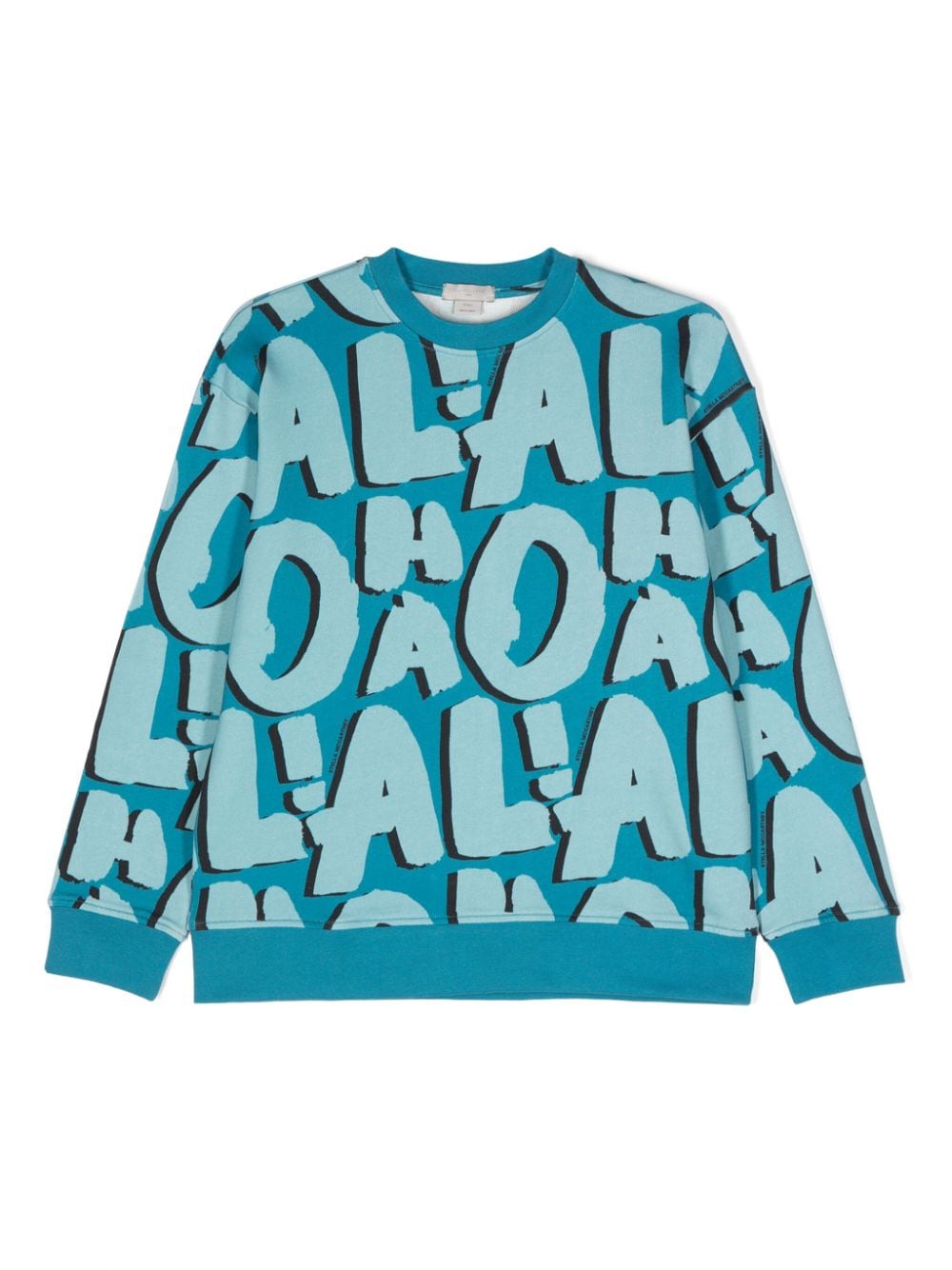 Stella McCartney Kids Aloha Lettering cotton sweatshirt - Blue von Stella McCartney Kids