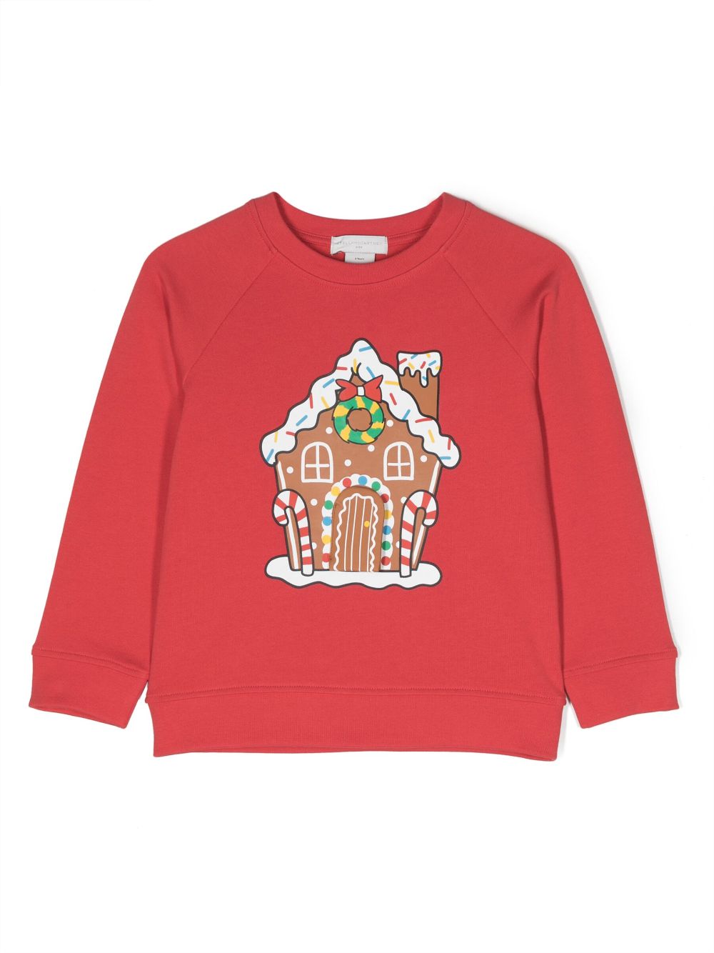 Stella McCartney Kids Gingerbread House organic cotton sweatshirt - Red von Stella McCartney Kids