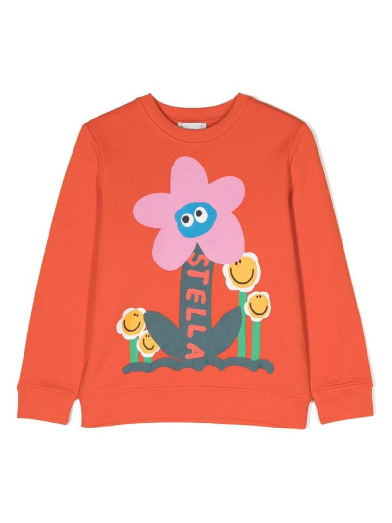 Stella McCartney Kids Glitzernde Kameratasche cotton sweatshirt - Orange von Stella McCartney Kids