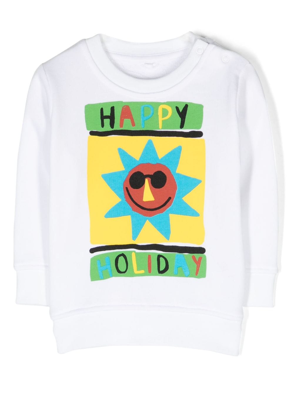 Stella McCartney Kids Happy Holiday cotton sweatshirt - White von Stella McCartney Kids