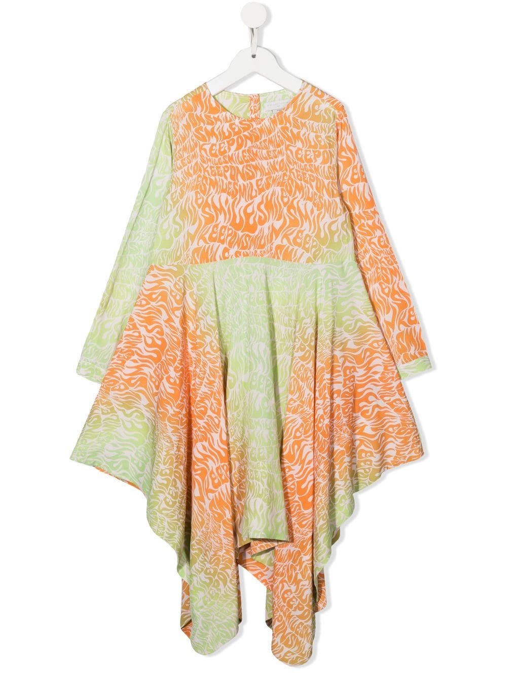 Stella McCartney Kids Keep On Smilin' handkerchief-hem dress - Orange von Stella McCartney Kids