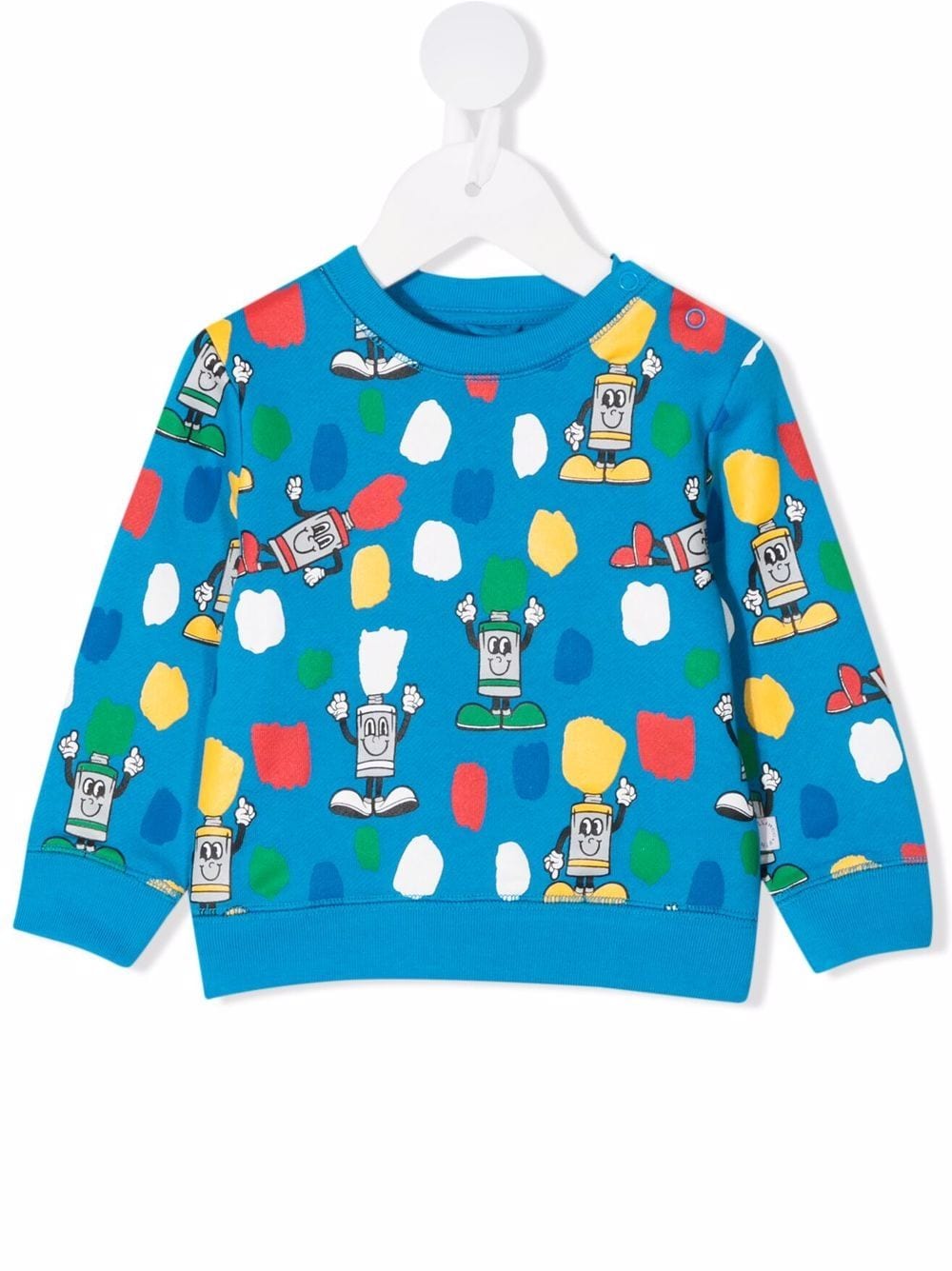 Stella McCartney Kids Paint Tubes-print sweatshirt - Blue von Stella McCartney Kids