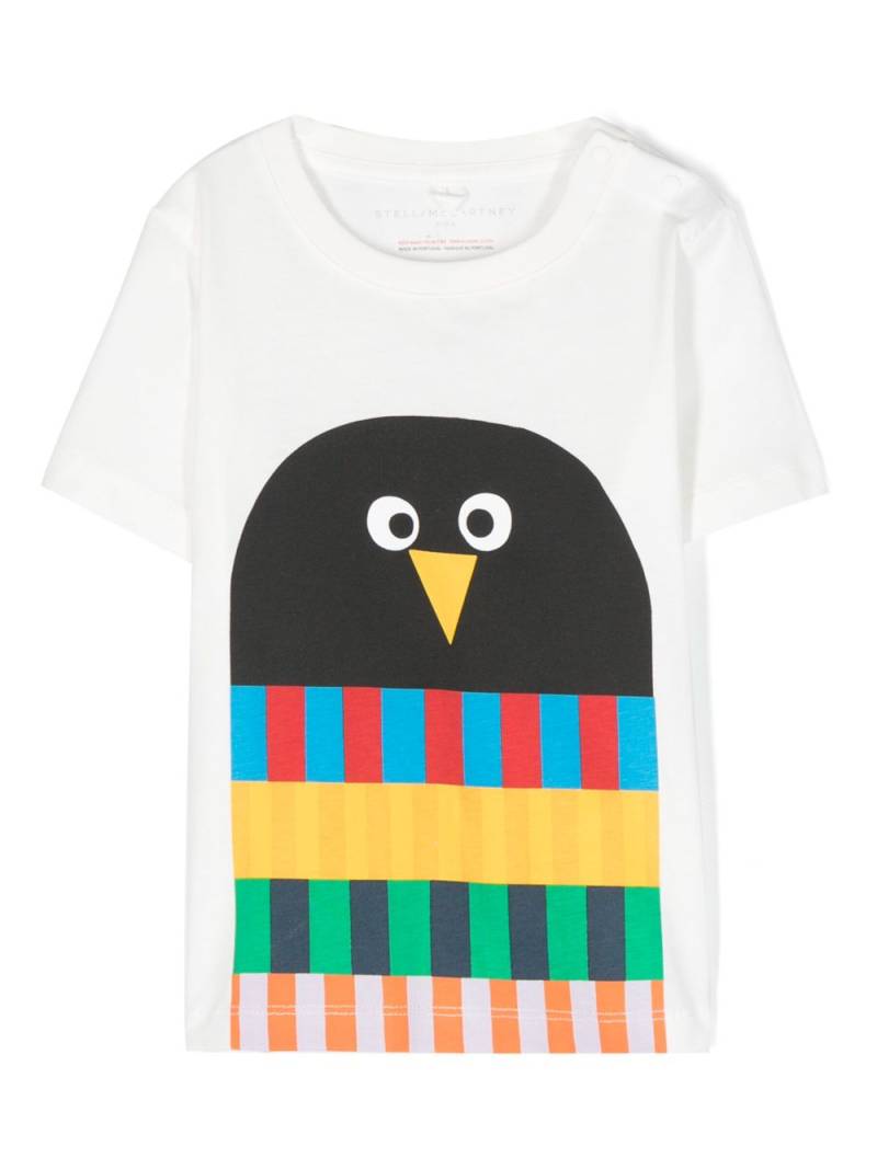 Stella McCartney Kids Penguin Scarf-print cotton T-Shirt - White von Stella McCartney Kids
