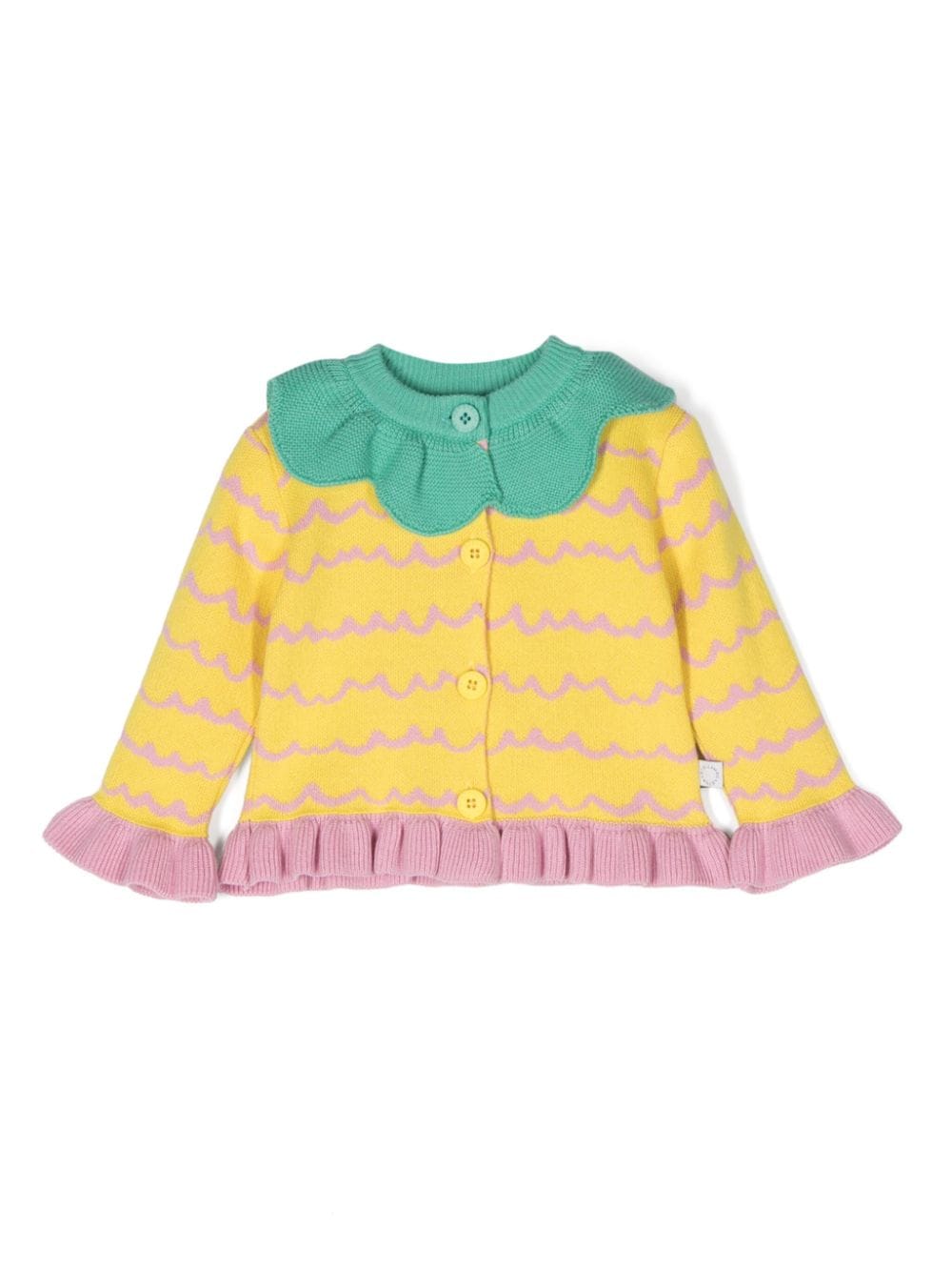 Stella McCartney Kids Pineapple intarsia-knit cotton cardigan - Yellow von Stella McCartney Kids