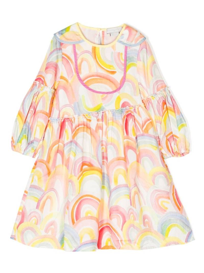 Stella McCartney Kids Rainbow long-sleeve cotton dress - Pink von Stella McCartney Kids