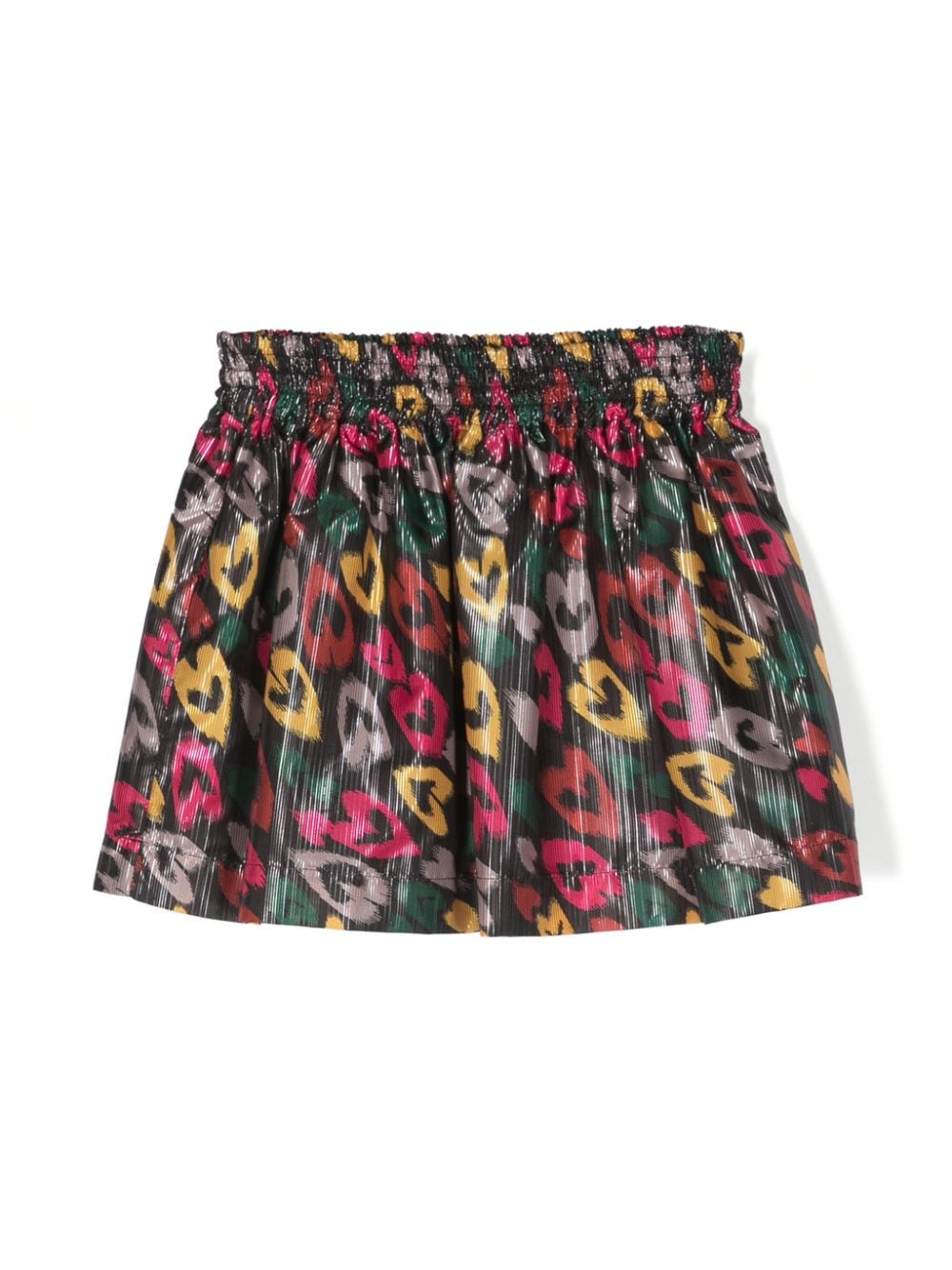 Stella McCartney Kids Scribbed Heart skater skirt - Black von Stella McCartney Kids