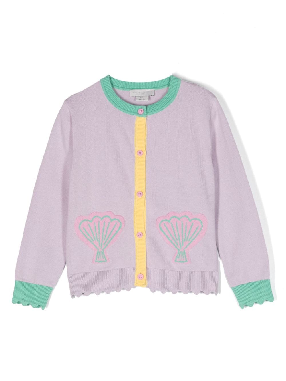 Stella McCartney Kids Seashell-jacquard cotton cardigan - Purple von Stella McCartney Kids