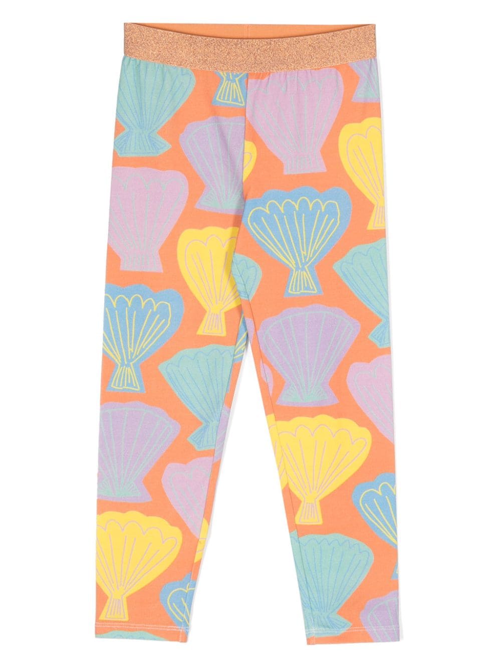 Stella McCartney Kids Seashell-print stretch-cotton leggings - Orange von Stella McCartney Kids