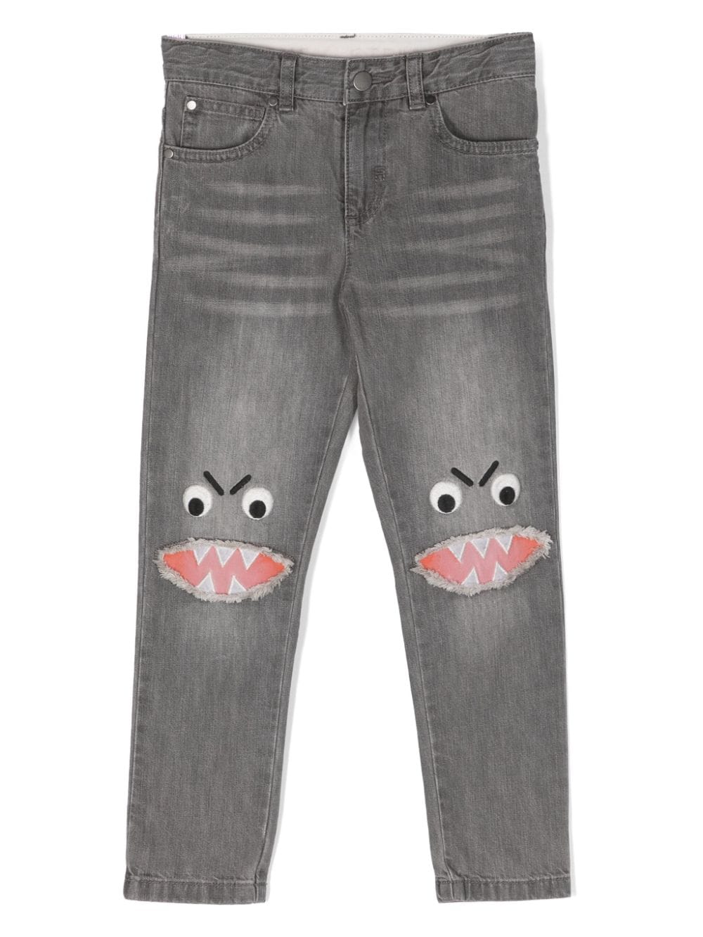 Stella McCartney Kids Shark Face skinny-leg jeans - Grey von Stella McCartney Kids