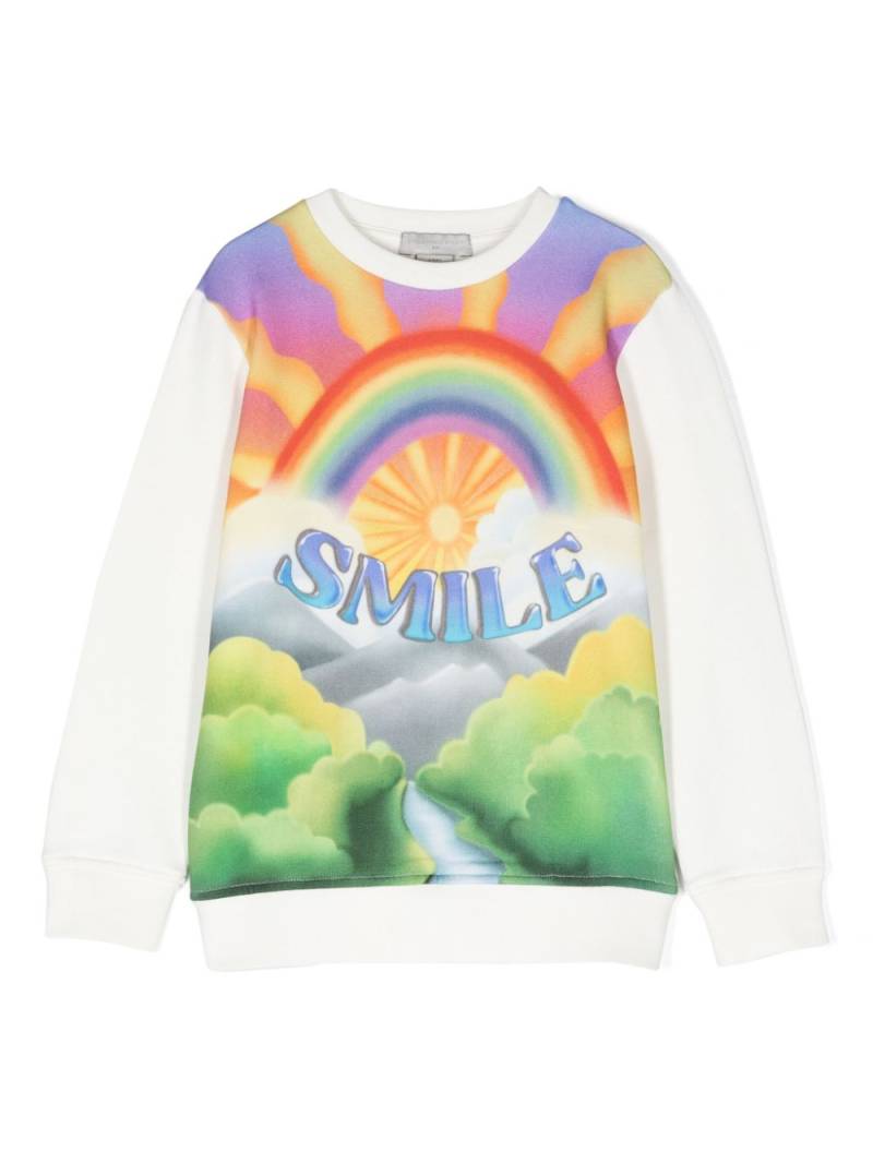 Stella McCartney Kids Smile-print cotton sweatshirt - White von Stella McCartney Kids