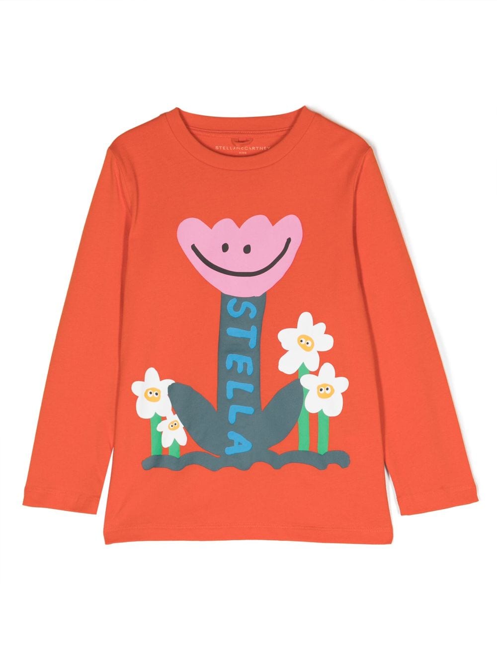 Stella McCartney Kids Smiley Tulip floral-print cotton T-shirt - Orange von Stella McCartney Kids