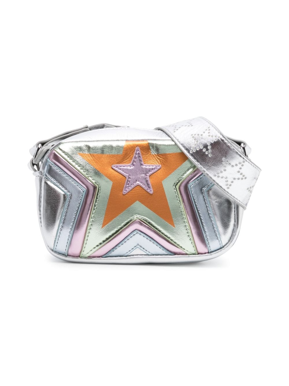 Stella McCartney Kids Star-print metallic shoulder bag - Silver von Stella McCartney Kids