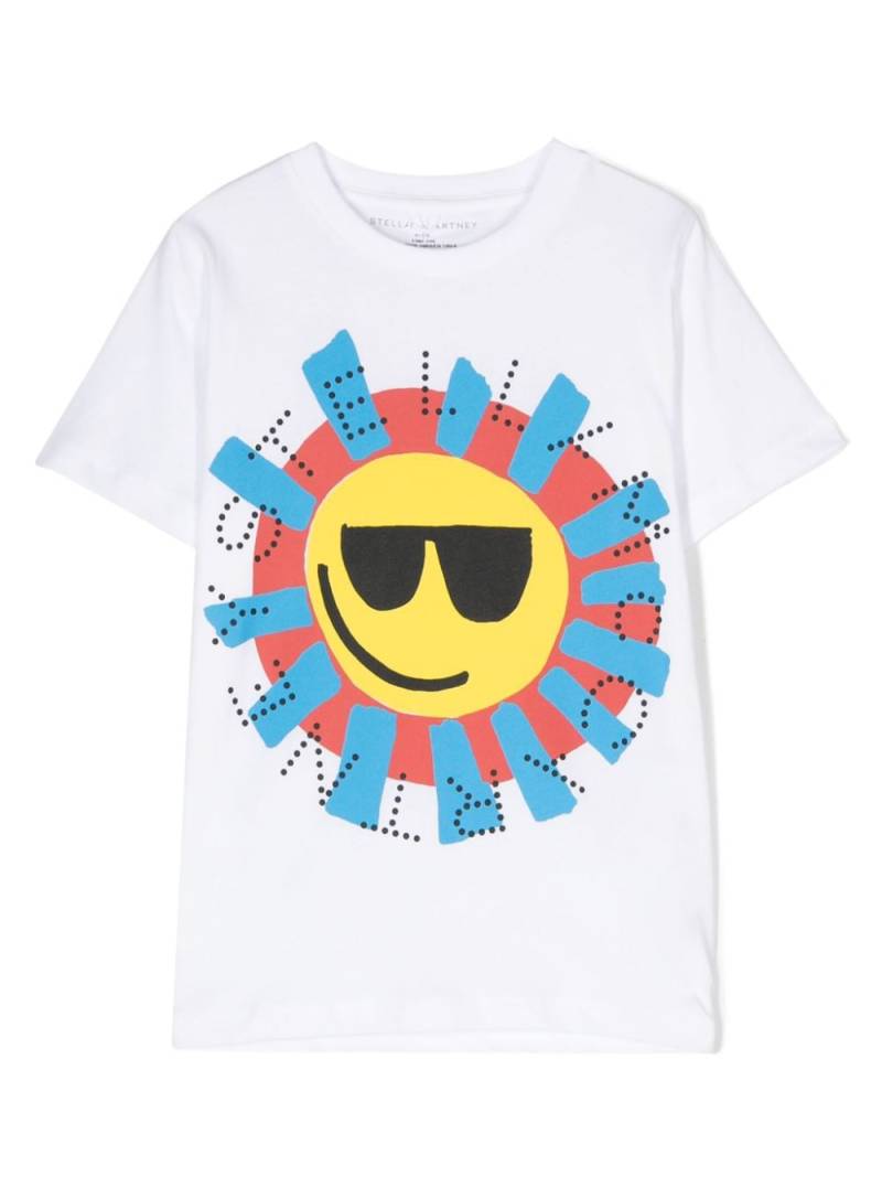 Stella McCartney Kids Sun-print cotton T-shirt - White von Stella McCartney Kids
