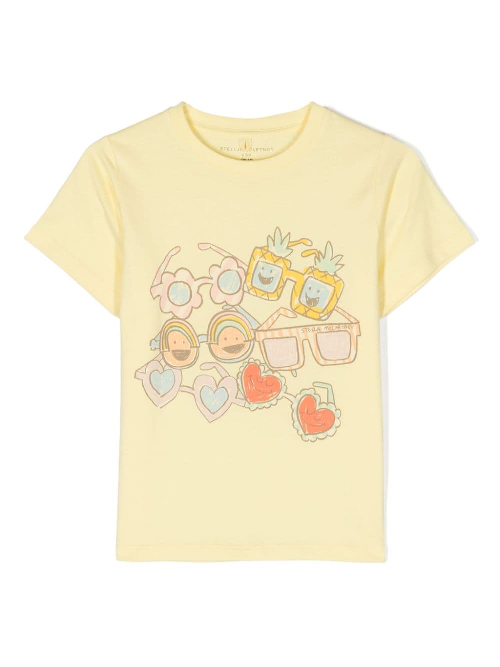 Stella McCartney Kids Sunglasses Doodle-print cotton T-shirt - Yellow von Stella McCartney Kids